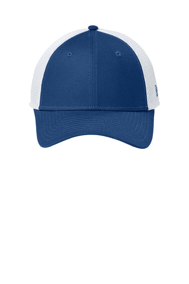 New Era Hats NE1020 Mens Stretch Fit Hat Flag Royal Blue/White Flat Front