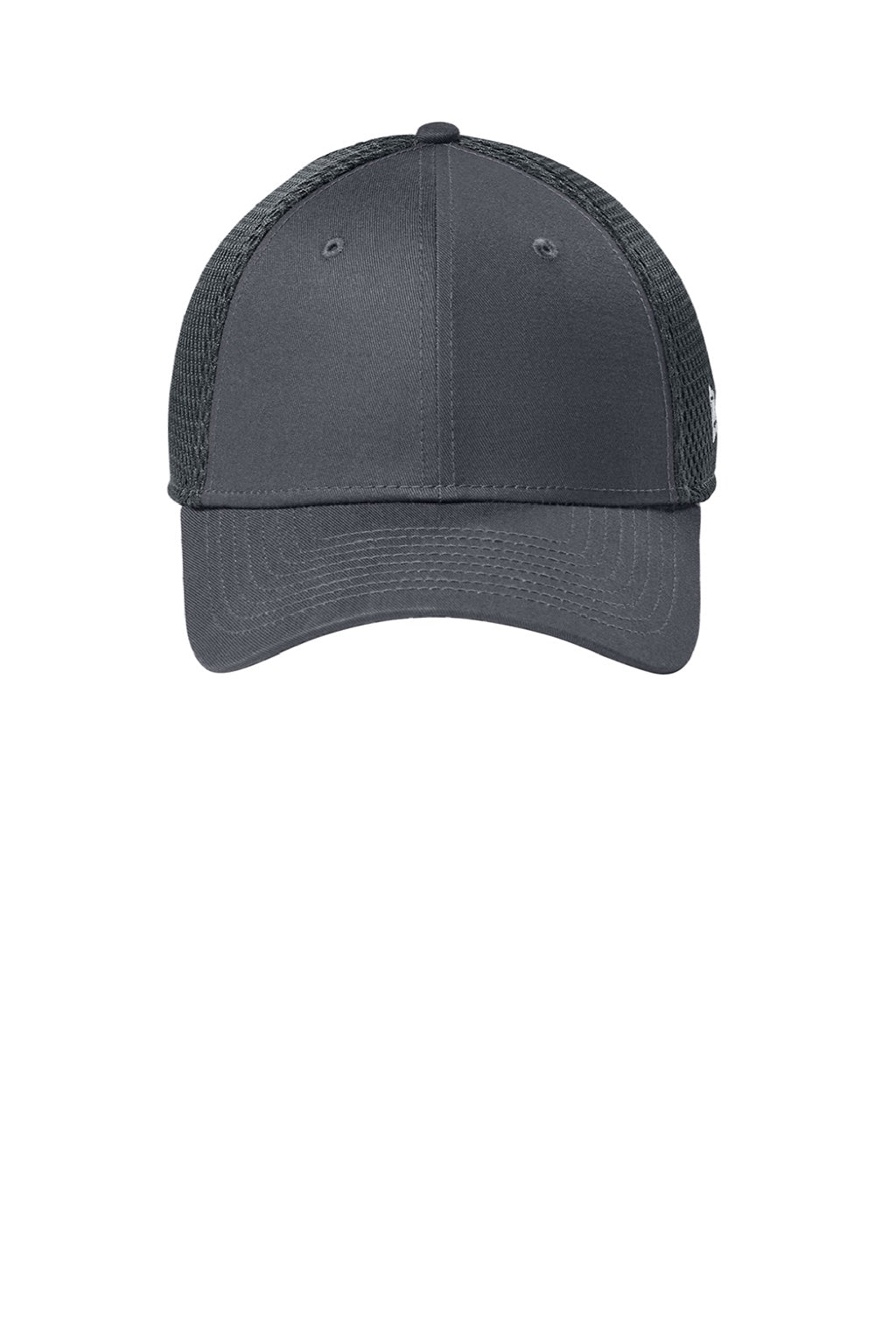New Era Hats NE1020 Mens Stretch Fit Hat Flag Charcoal Grey Flat Front