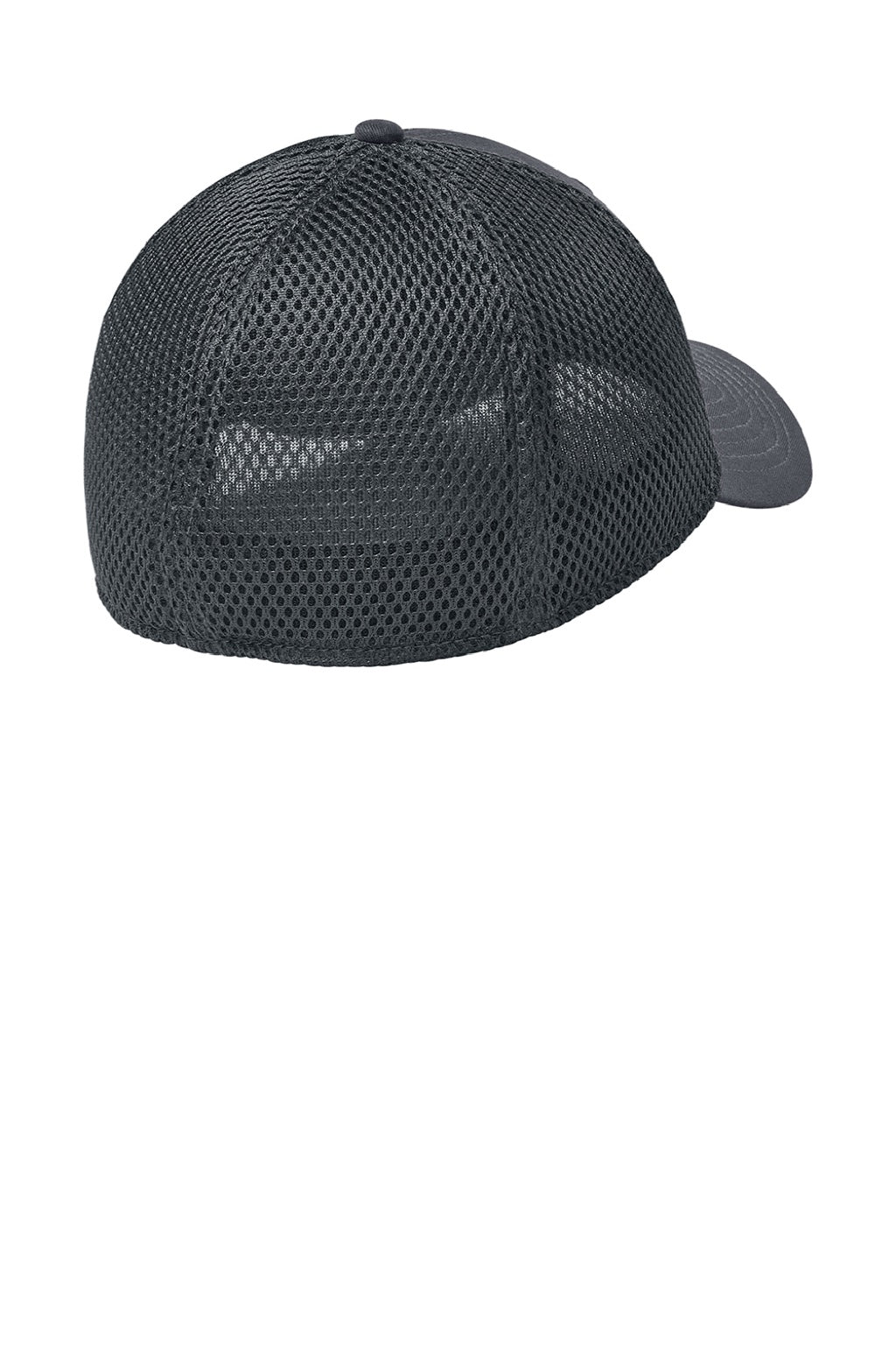 New Era Hats NE1020 Mens Stretch Fit Hat Flag Charcoal Grey Flat Back