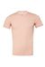 Bella + Canvas BC3413/3413C/3413 Mens Short Sleeve Crewneck T-Shirt Peach Flat Front