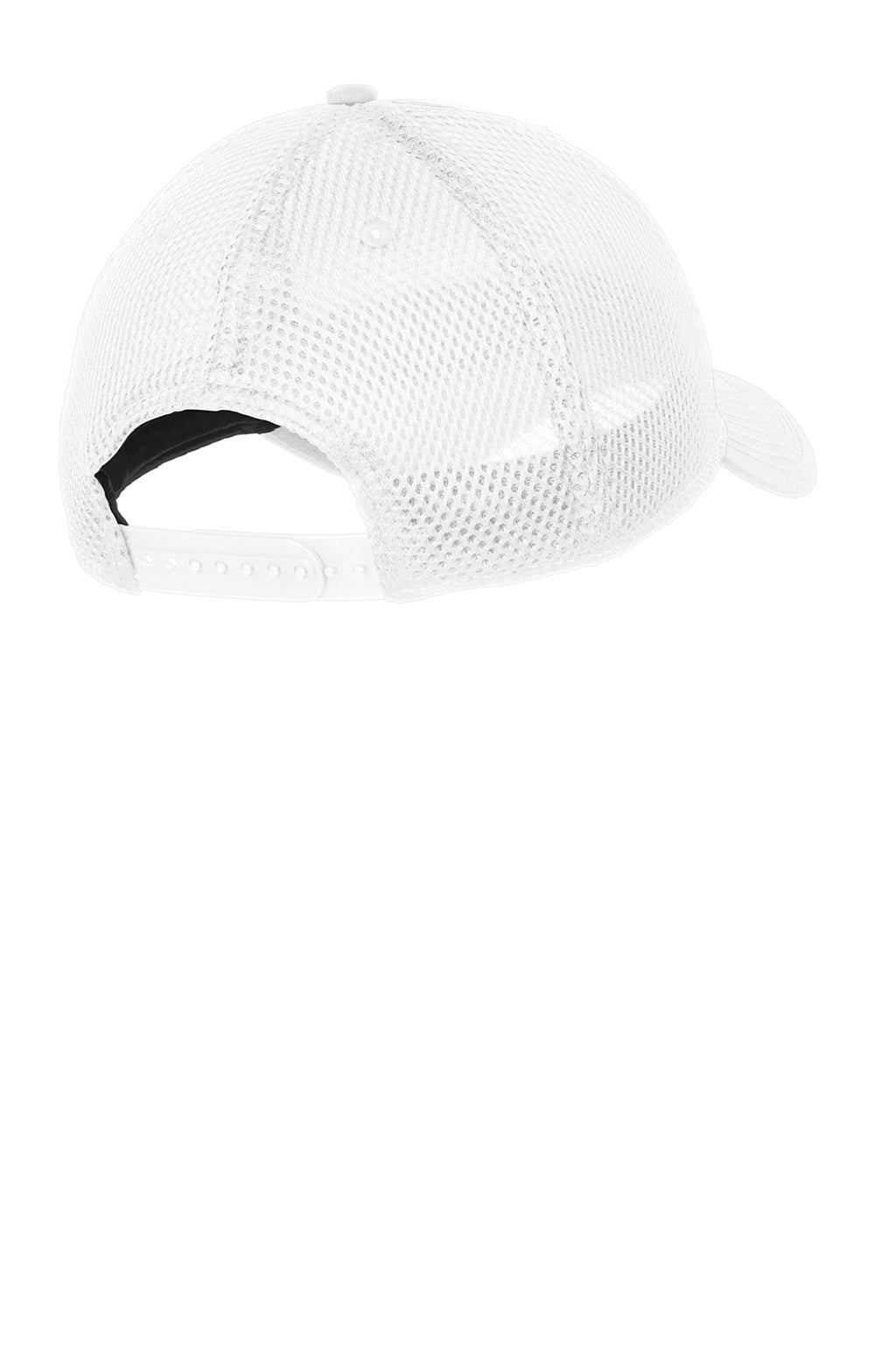 New Era Hats NE204 Mens Adjustable Hat White Flat Back