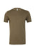 Bella + Canvas BC3413/3413C/3413 Mens Short Sleeve Crewneck T-Shirt Olive Green Flat Front