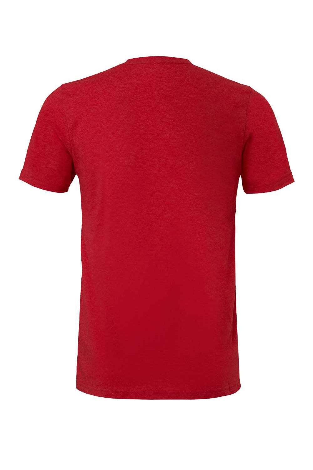 Bella + Canvas BC3413/3413C/3413 Mens Short Sleeve Crewneck T-Shirt Solid Red Flat Back