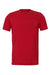 Bella + Canvas BC3413/3413C/3413 Mens Short Sleeve Crewneck T-Shirt Solid Red Flat Front