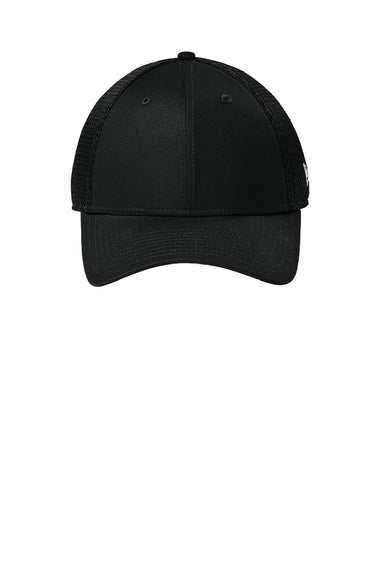 New Era Hats NE204 Mens Adjustable Hat Flag Black Flat Front