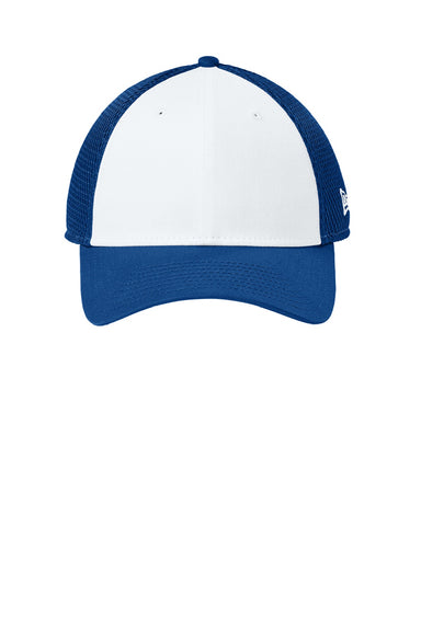 New Era Hats NE204 Mens Adjustable Hat Flag White/Royal Blue Flat Front