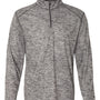 Badger Mens Tonal Blend Moisture Wicking 1/4 Zip Sweatshirt - Graphite Grey Tonal Blend - NEW