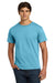 Hanes 5250 Mens Authentic Short Sleeve Crewneck T-Shirt Aquatic Blue Model Front