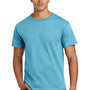 Hanes Mens Authentic Short Sleeve Crewneck T-Shirt - Aquatic Blue