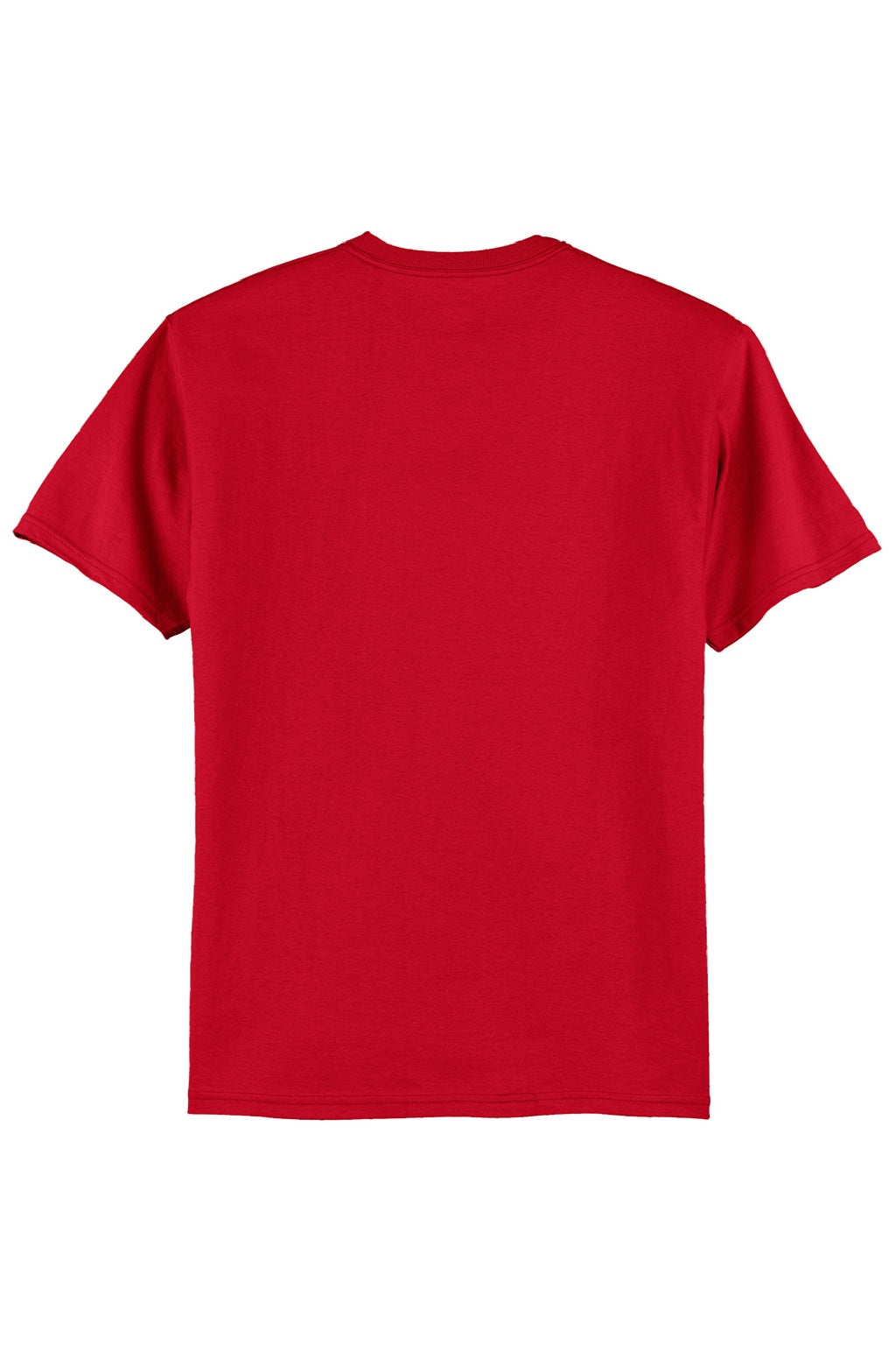 Hanes 5250 Mens Authentic Short Sleeve Crewneck T-Shirt Deep Red Flat Back