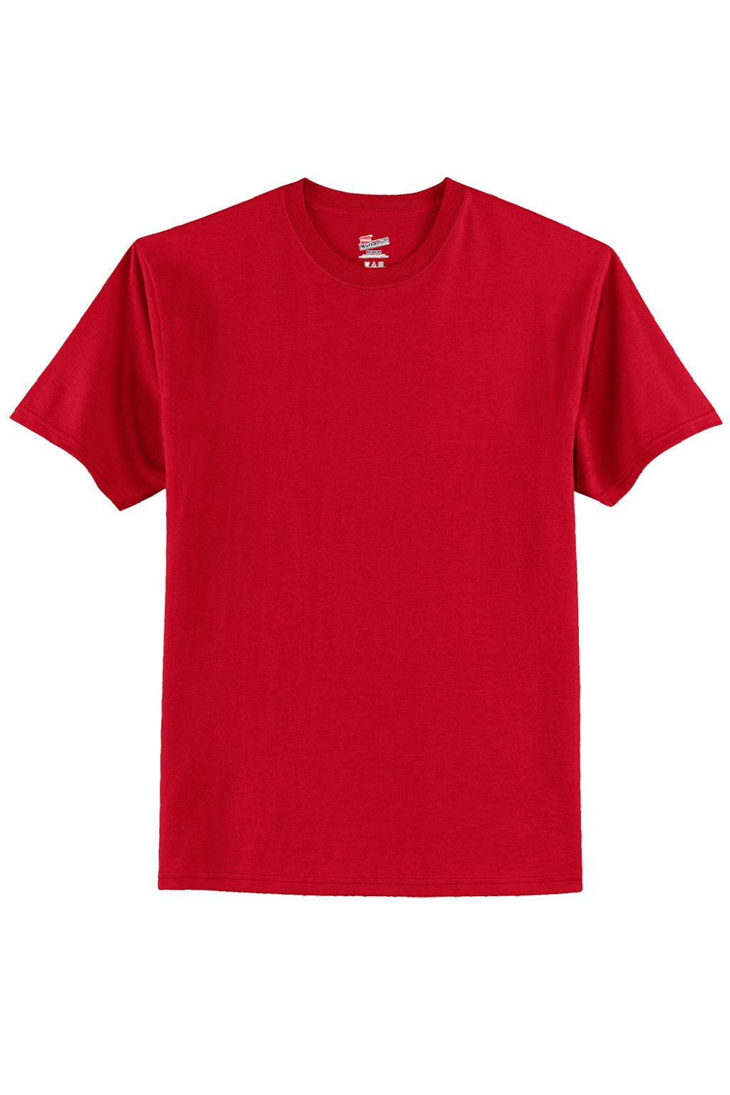 Hanes 5250 Mens Authentic Short Sleeve Crewneck T-Shirt Deep Red Flat Front