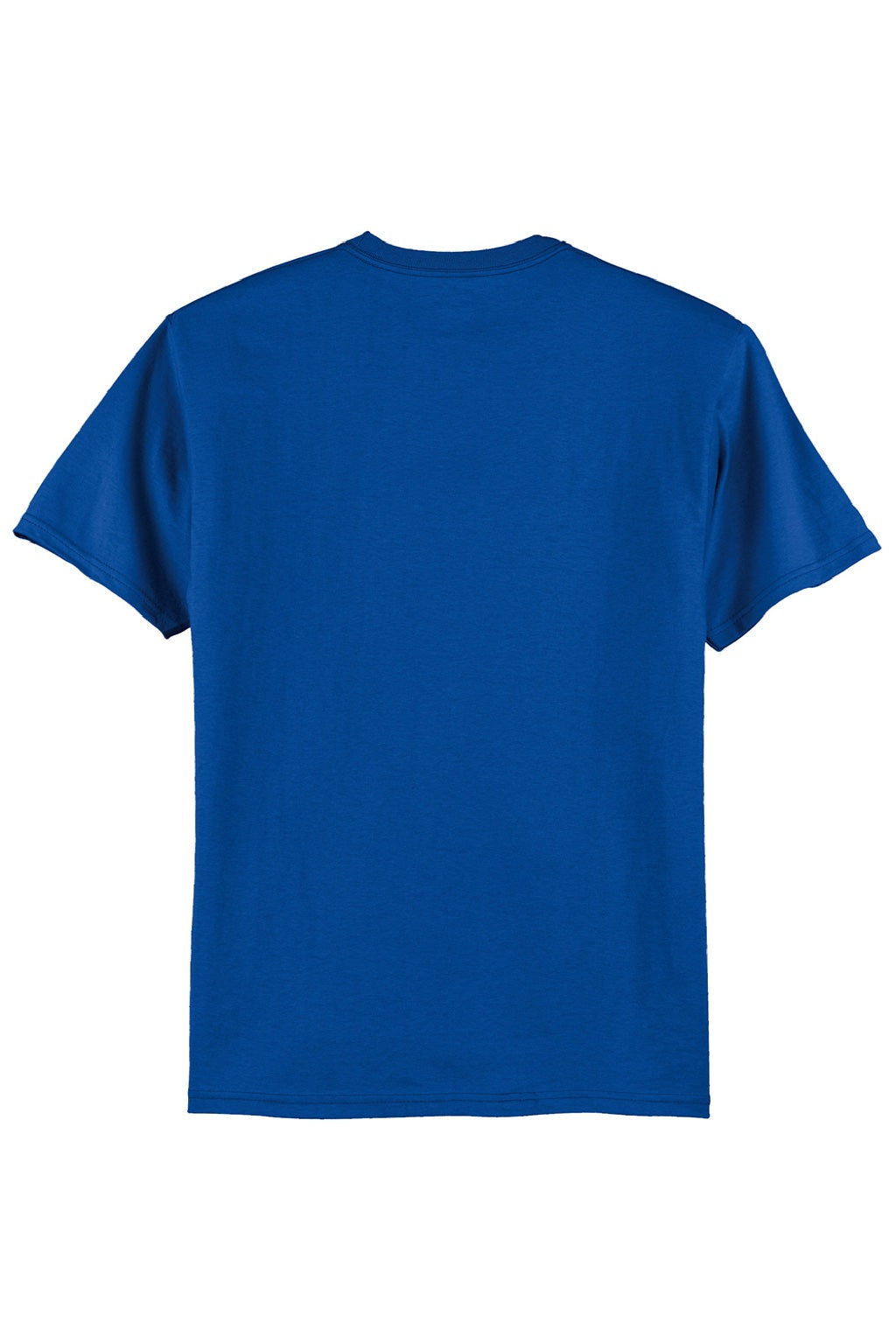 Hanes 5250 Mens Authentic Short Sleeve Crewneck T-Shirt Deep Royal Blue Flat Back