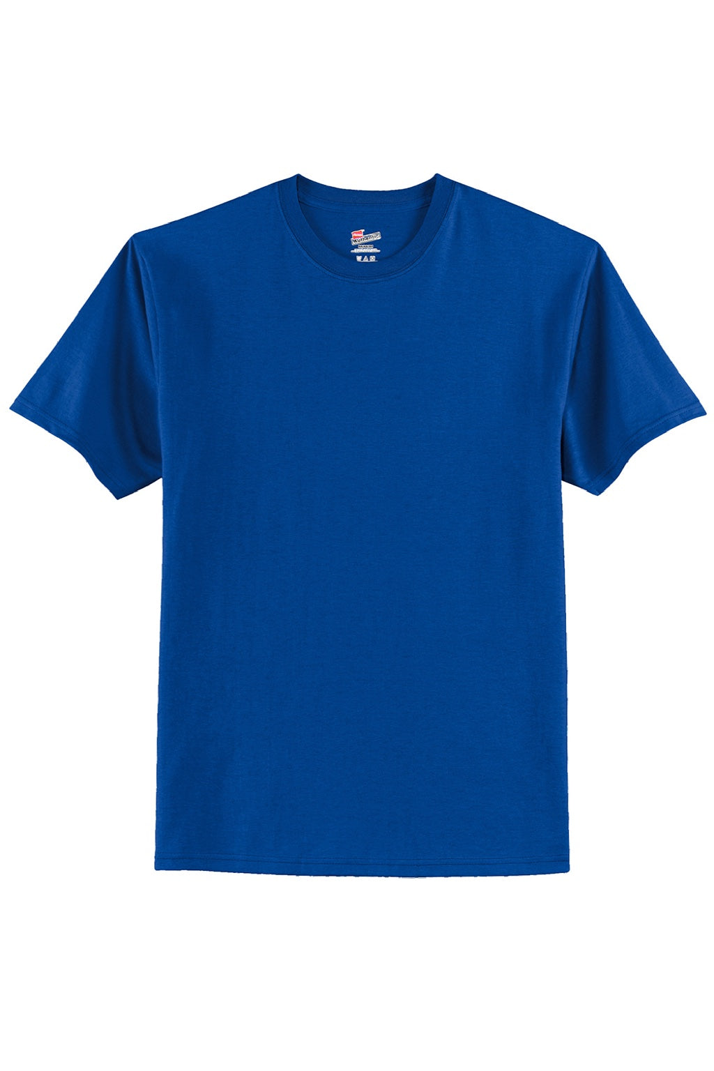 Hanes 5250 Mens Authentic Short Sleeve Crewneck T-Shirt Deep Royal Blue Flat Front