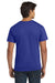 Hanes 5250 Mens Authentic Short Sleeve Crewneck T-Shirt Deep Royal Blue Model Back