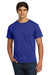 Hanes 5250 Mens Authentic Short Sleeve Crewneck T-Shirt Deep Royal Blue Model Front