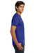 Hanes 5250 Mens Authentic Short Sleeve Crewneck T-Shirt Deep Royal Blue Model Side