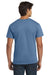 Hanes 5250 Mens Authentic Short Sleeve Crewneck T-Shirt Denim Blue Model Back