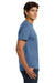 Hanes 5250 Mens Authentic Short Sleeve Crewneck T-Shirt Denim Blue Model Side