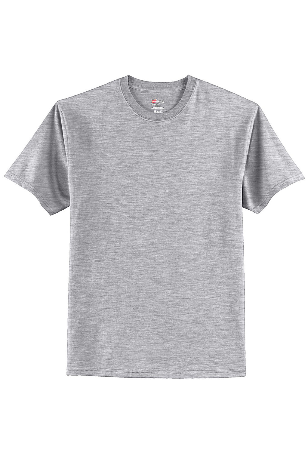 Hanes 5250 Mens Authentic Short Sleeve Crewneck T-Shirt Light Steel Grey Flat Front