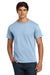 Hanes 5250 Mens Authentic Short Sleeve Crewneck T-Shirt Light Blue Model Front