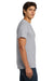 Hanes 5250 Mens Authentic Short Sleeve Crewneck T-Shirt Light Steel Grey Model Side