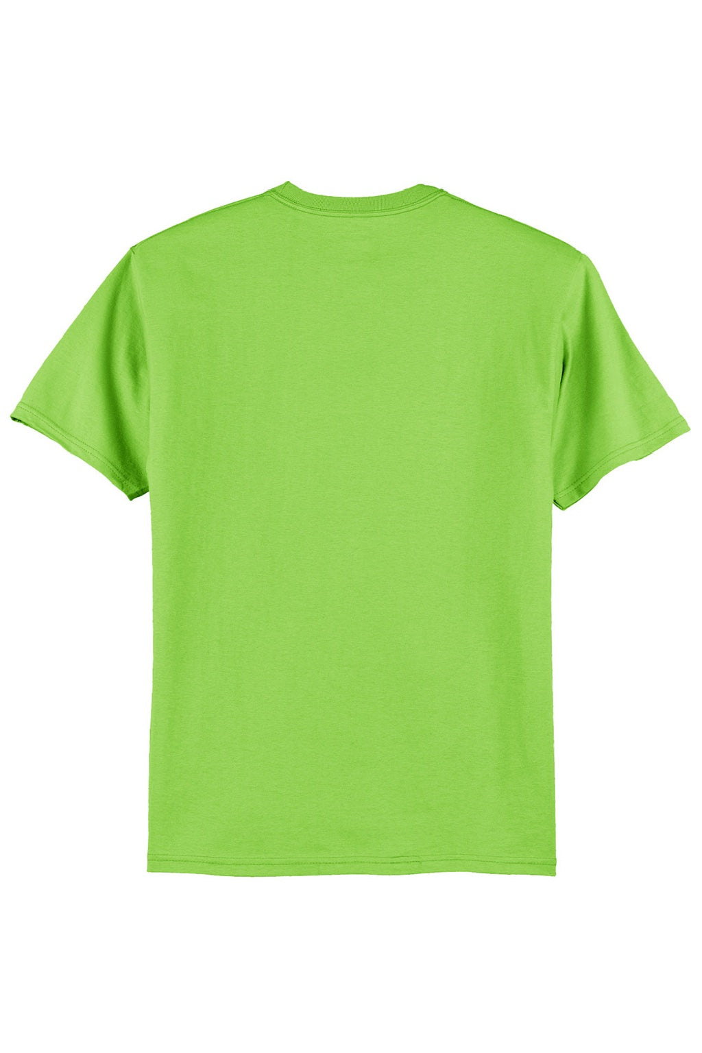 Hanes 5250 Mens Authentic Short Sleeve Crewneck T-Shirt Lime Green Flat Back