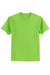 Hanes 5250 Mens Authentic Short Sleeve Crewneck T-Shirt Lime Green Flat Front