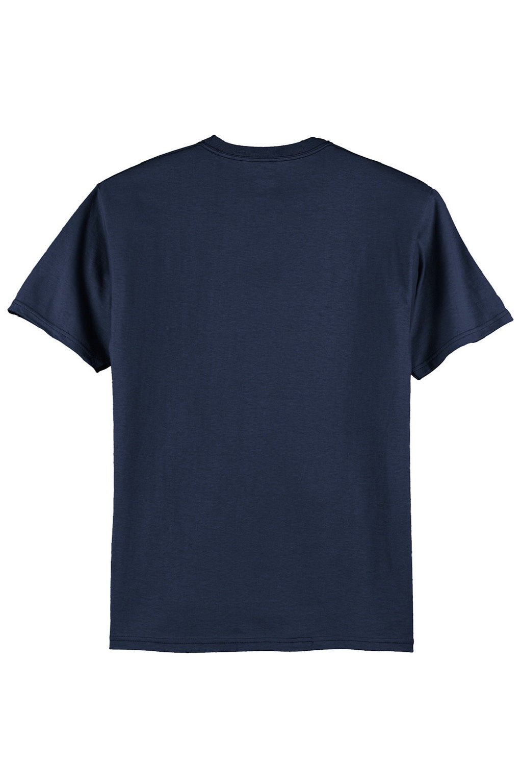 Hanes 5250 Mens Authentic Short Sleeve Crewneck T-Shirt Navy Blue Flat Back