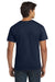 Hanes 5250 Mens Authentic Short Sleeve Crewneck T-Shirt Navy Blue Model Back