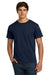 Hanes 5250 Mens Authentic Short Sleeve Crewneck T-Shirt Navy Blue Model Front
