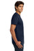 Hanes 5250 Mens Authentic Short Sleeve Crewneck T-Shirt Navy Blue Model Side