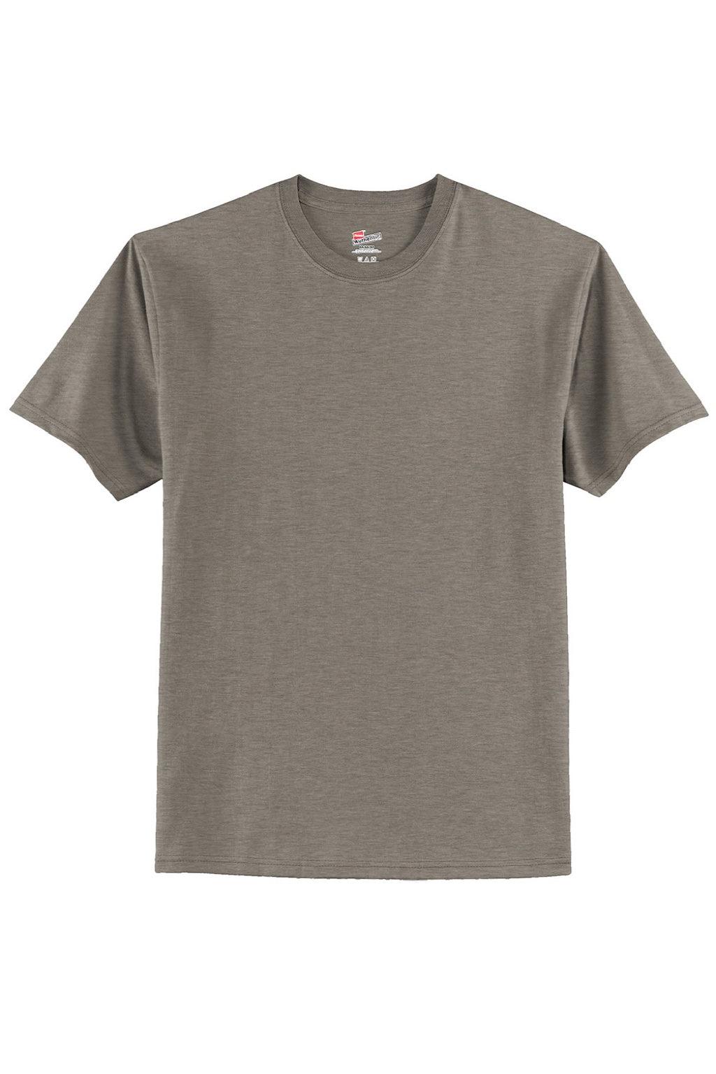 Hanes 5250 Mens Authentic Short Sleeve Crewneck T-Shirt Oxford Grey Flat Front