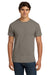 Hanes 5250 Mens Authentic Short Sleeve Crewneck T-Shirt Oxford Grey Model Front