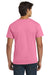 Hanes 5250 Mens Authentic Short Sleeve Crewneck T-Shirt Pink Model Back