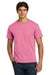 Hanes 5250 Mens Authentic Short Sleeve Crewneck T-Shirt Pink Model Front