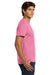 Hanes 5250 Mens Authentic Short Sleeve Crewneck T-Shirt Pink Model Side