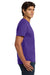 Hanes 5250 Mens Authentic Short Sleeve Crewneck T-Shirt Purple Model Side