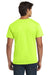 Hanes 5250 Mens Authentic Short Sleeve Crewneck T-Shirt Safety Green Model Back