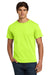 Hanes 5250 Mens Authentic Short Sleeve Crewneck T-Shirt Safety Green Model Front
