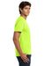 Hanes 5250 Mens Authentic Short Sleeve Crewneck T-Shirt Safety Green Model Side