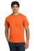 Hanes 5250 Mens Authentic Short Sleeve Crewneck T-Shirt Safety Orange Model Front