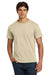 Hanes 5250 Mens Authentic Short Sleeve Crewneck T-Shirt Sand Model Front