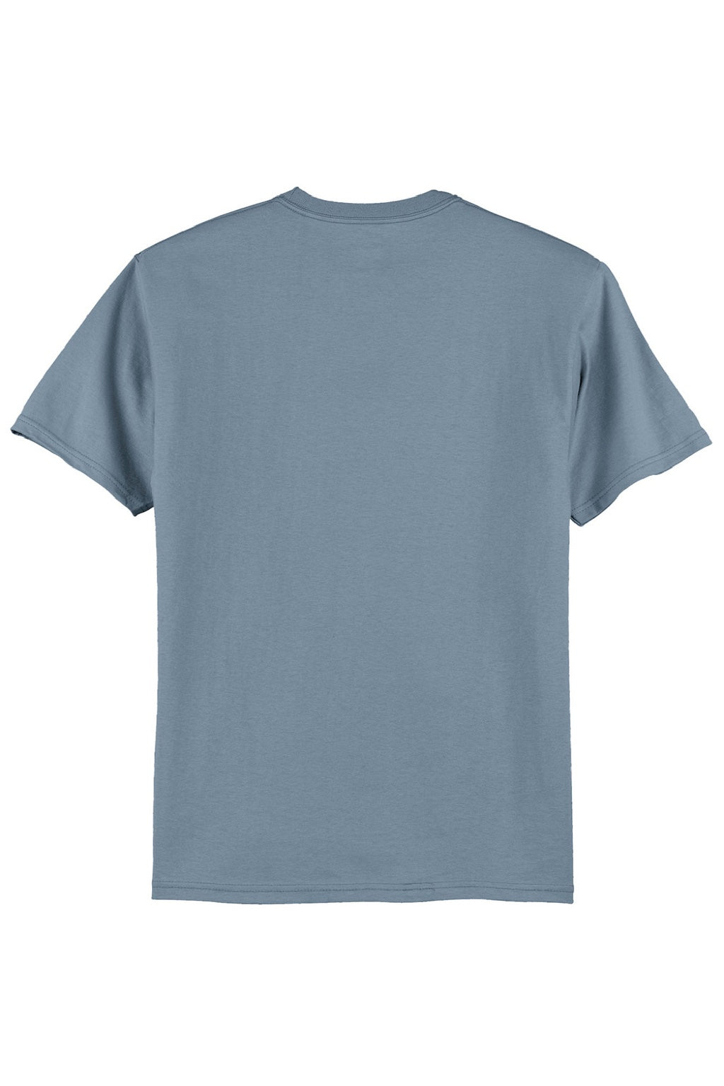 Hanes 5250 Mens Authentic Short Sleeve Crewneck T-Shirt Stonewashed Blue Flat Back