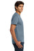 Hanes 5250 Mens Authentic Short Sleeve Crewneck T-Shirt Stonewashed Blue Model Side