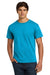 Hanes 5250 Mens Authentic Short Sleeve Crewneck T-Shirt Teal Blue Model Front