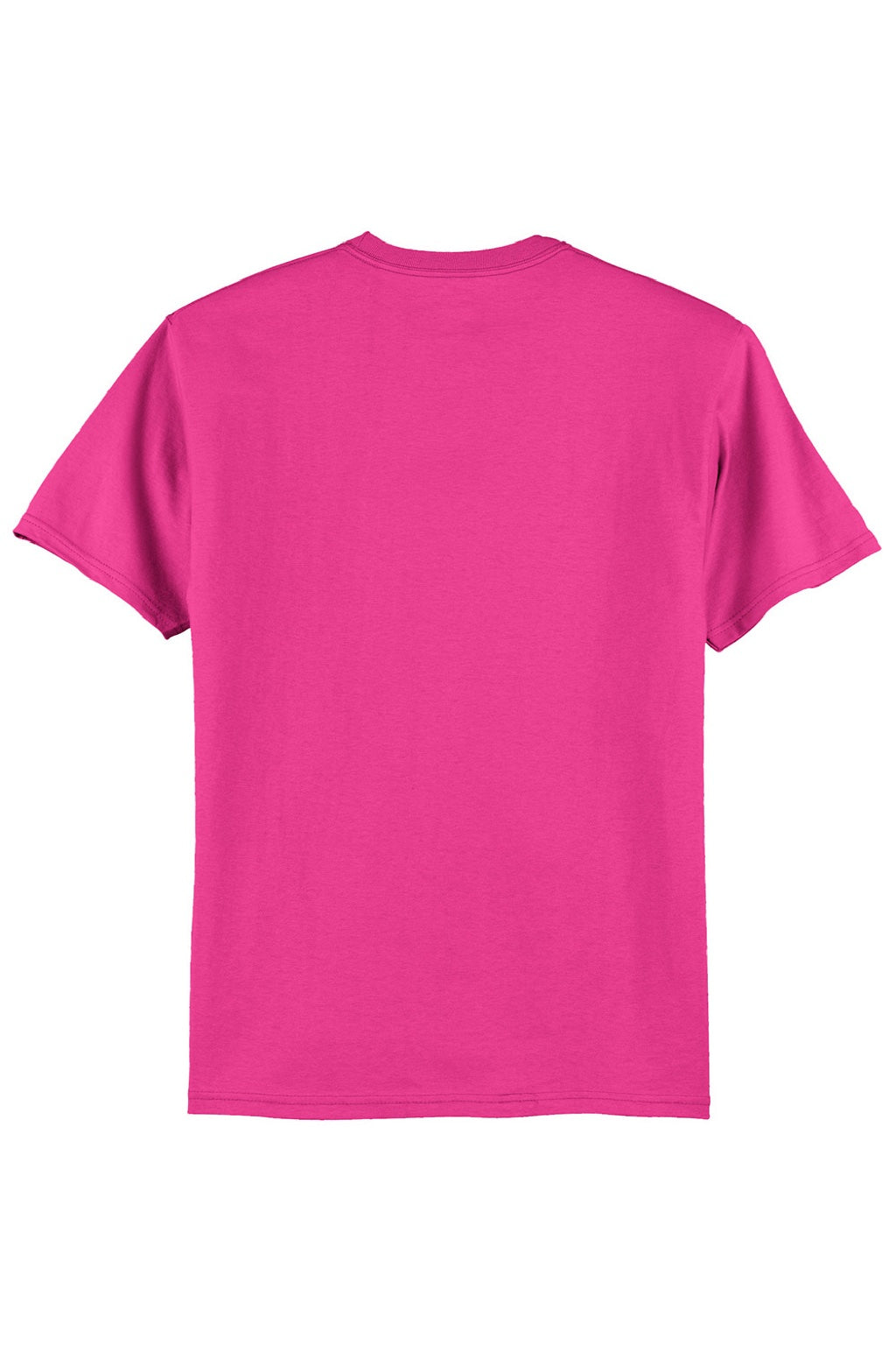 Hanes 5250 Mens Authentic Short Sleeve Crewneck T-Shirt Wow Pink Flat Back