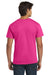 Hanes 5250 Mens Authentic Short Sleeve Crewneck T-Shirt Wow Pink Model Back