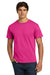 Hanes 5250 Mens Authentic Short Sleeve Crewneck T-Shirt Wow Pink Model Front