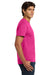 Hanes 5250 Mens Authentic Short Sleeve Crewneck T-Shirt Wow Pink Model Side