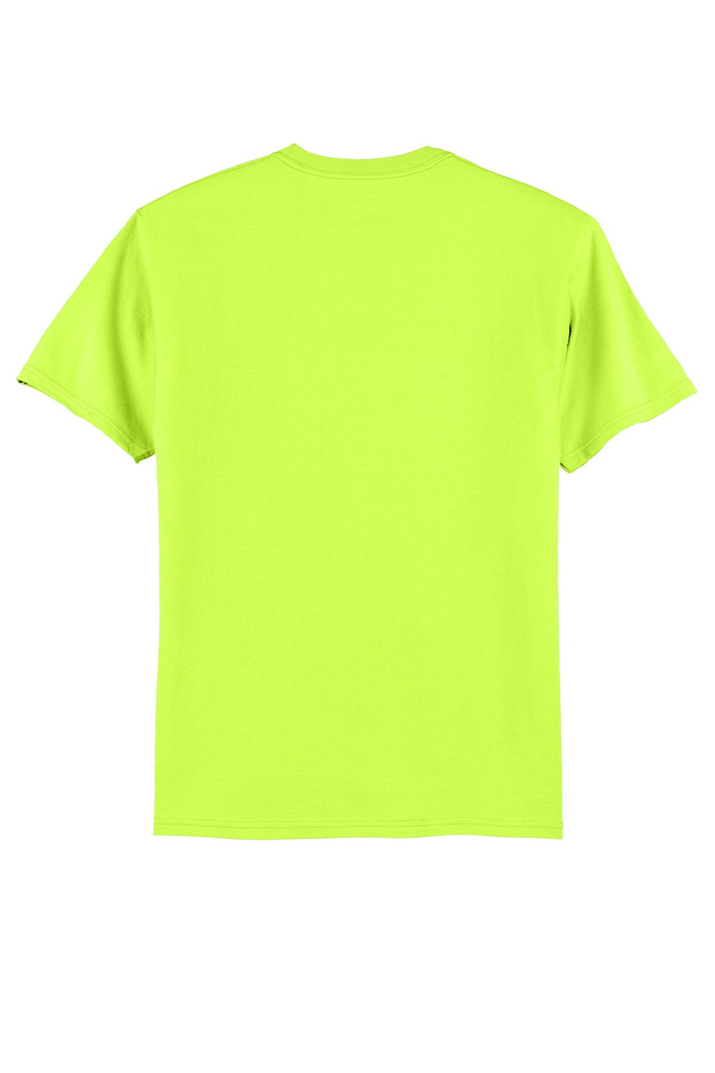 Hanes 5250 Mens Authentic Short Sleeve Crewneck T-Shirt Safety Green Flat Back